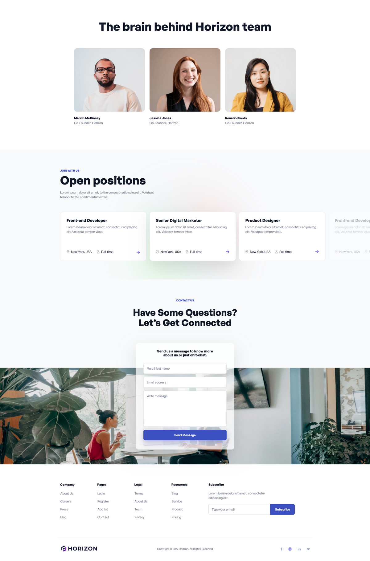 Horizon Multipurpose Single Page Website Template