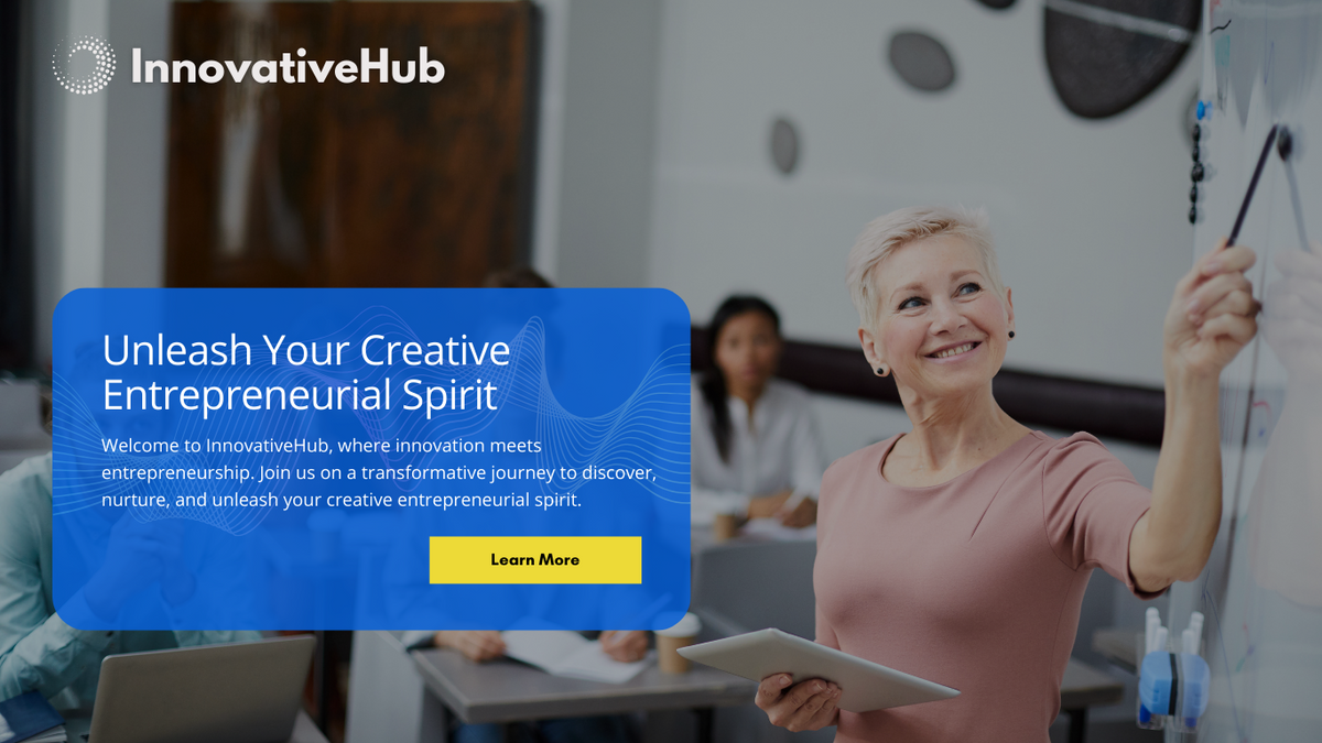 InnovativeHub - Entrepreneur Course Website Canva Template