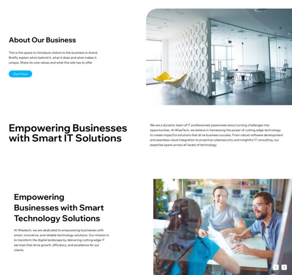 Modern IT Business & Solutions Wix Website Template – Responsive, Animated & Customizable - Image 4